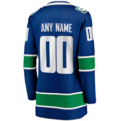 Vancouver Canucks Fanatics Women's Breakaway Custom Jersey - Blue - NHL 200939835