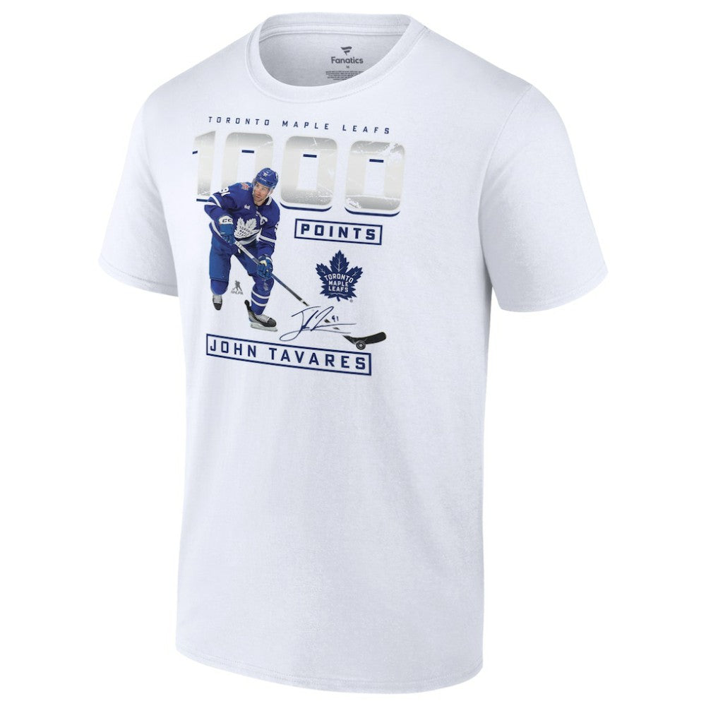 John Tavares Toronto Maple Leafs 1,000 Career Points T-Shirt - White - NHL 200946029