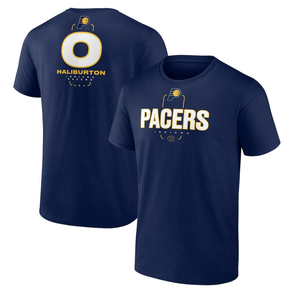 Tyrese Haliburton Indiana Pacers Behind The Back Name & Number T-Shirt Navy