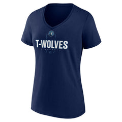 Anthony Edwards Minnesota Timberwolves Women's Behind The Back Name & Number V-Neck T-Shirt Navy