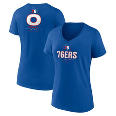 Tyrese Maxey Philadelphia 76ers Women's Behind The Back Name & Number V-Neck T-Shirt Royal