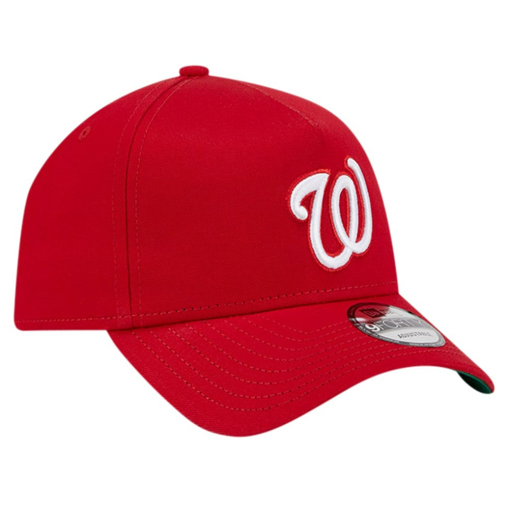 Washington Nationals New Era Team Color A-Frame 9FORTY Adjustable Hat - Red - New Era Sale