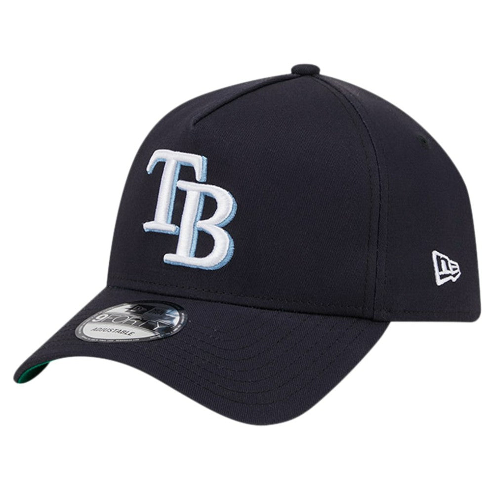 Tampa Bay Rays New Era Team Color A-Frame 9FORTY Adjustable Hat - Navy - New Era Sale