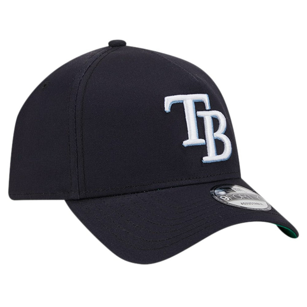 Tampa Bay Rays New Era Team Color A-Frame 9FORTY Adjustable Hat - Navy - New Era Sale