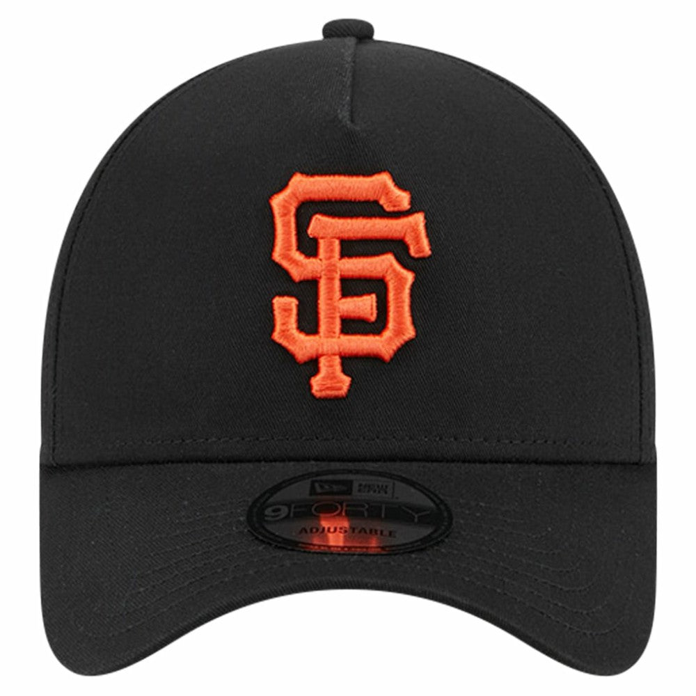 San Francisco Giants New Era Team Color A-Frame 9FORTY Adjustable Hat - Black - New Era Discount