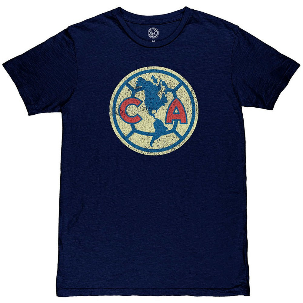 Club America 1863FC Color Crest Slub T-Shirt Navy