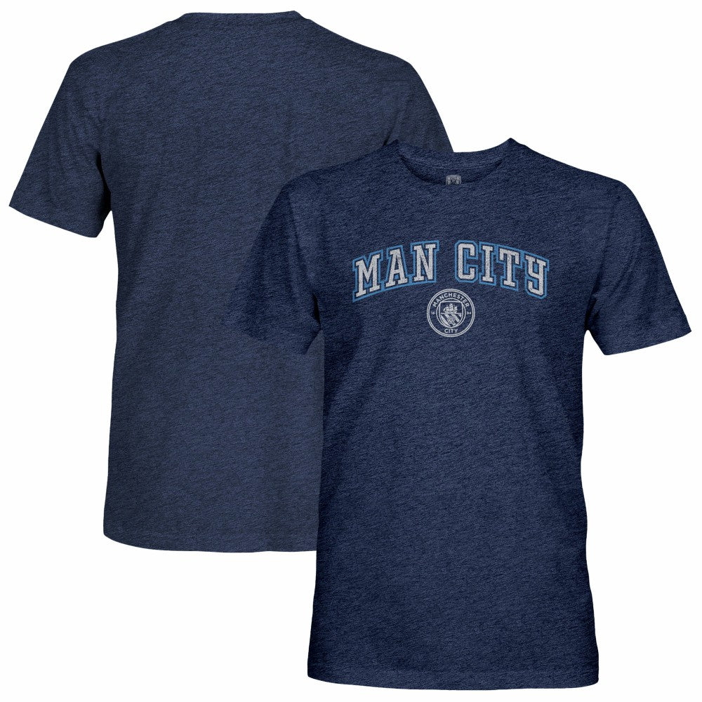 Manchester City 1863FC Wordmark Twisted Tri-Blend Slub T-Shirt Heather Navy