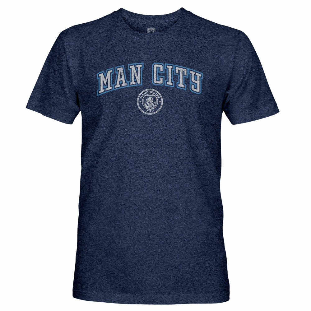 Manchester City 1863FC Wordmark Twisted Tri-Blend Slub T-Shirt Heather Navy