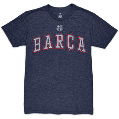 Barcelona 1863FC Wordmark Twisted Tri-Blend Slub T-Shirt Heather Navy