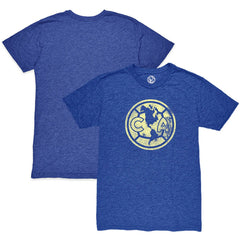 Club America 1863FC Mono Crest Twisted Tri-Blend Slub T-Shirt Heather Royal