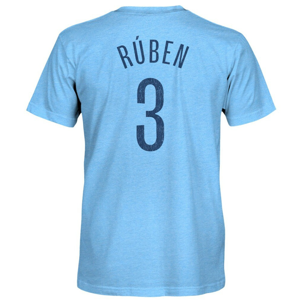Rúben Dias Manchester City 1863FC Player Name & Number Twisted Tri-Blend Slub T-Shirt Sky Blue
