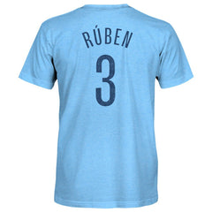 Rúben Dias Manchester City 1863FC Player Name & Number Twisted Tri-Blend Slub T-Shirt Sky Blue