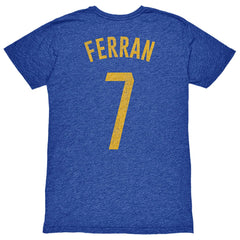 Ferran Torres Barcelona 1863FC Player Name & Number Twisted Tri-Blend Slub T-Shirt Heather Royal