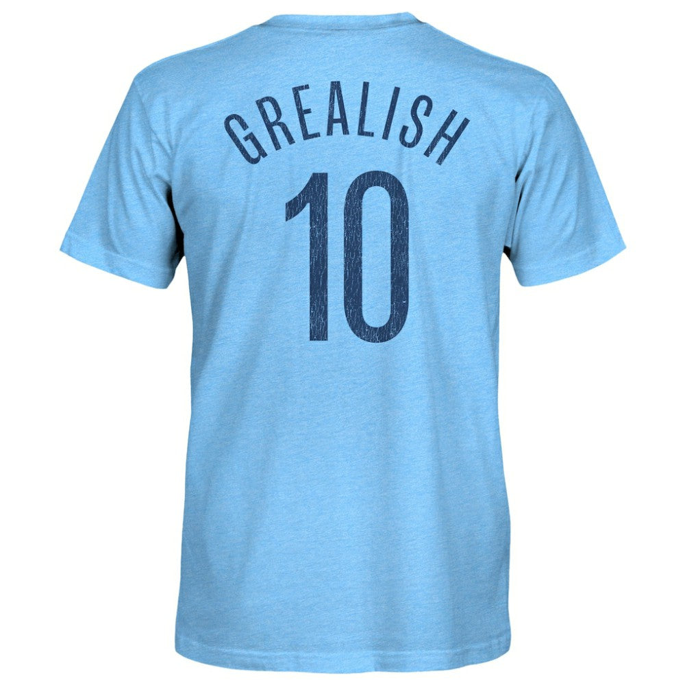 Jack Grealish Manchester City 1863FC Player Name & Number Twisted Tri-Blend Slub T-Shirt Sky Blue