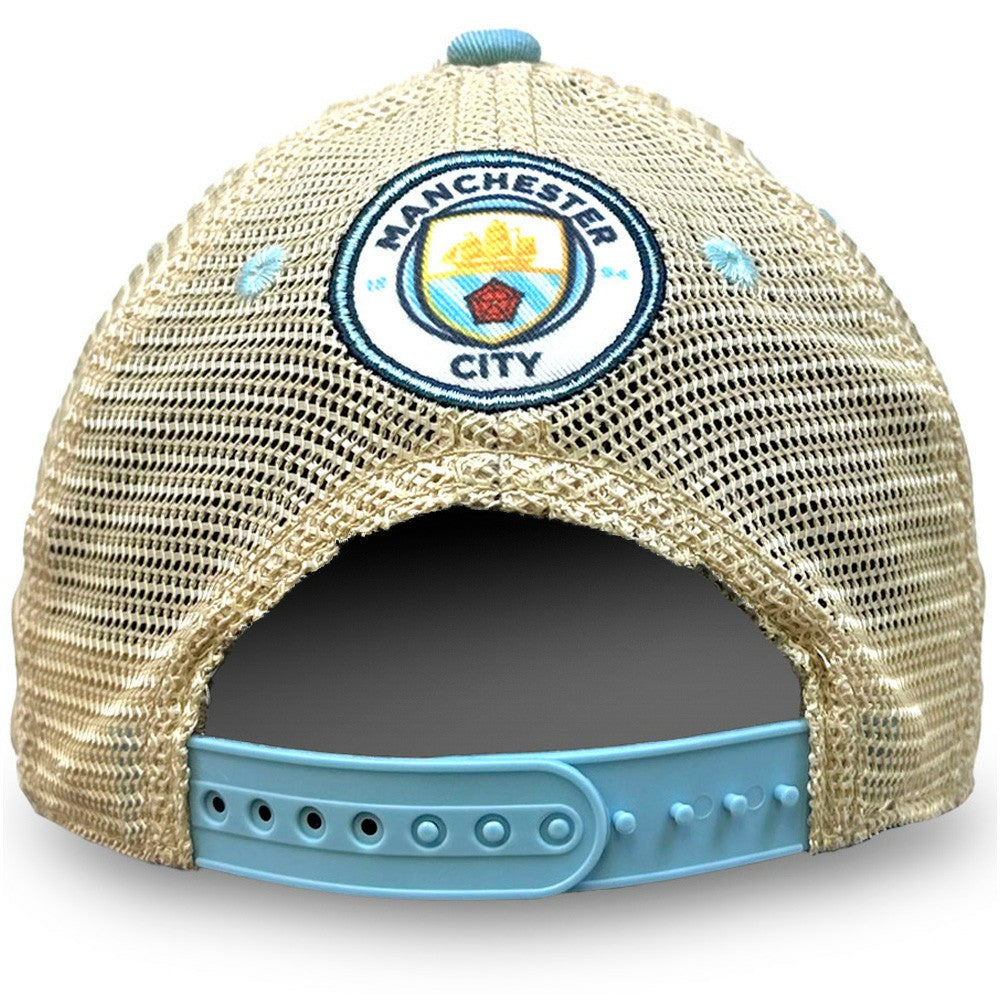Manchester City 1863FC Washed Trucker Adjustable Hat Sky Blue