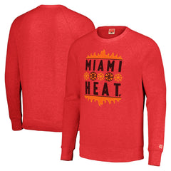 Miami Heat Homage Unisex Holiday Raglan Pullover Sweatshirt Red