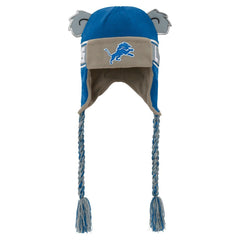 Detroit Lions Youth Wordmark Ears Trooper Knit Hat Blue