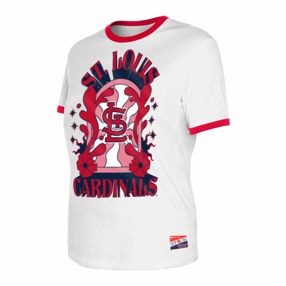 St. Louis Cardinals New Era Women's Oversized Ringer T-Shirt - White - New Era Sale