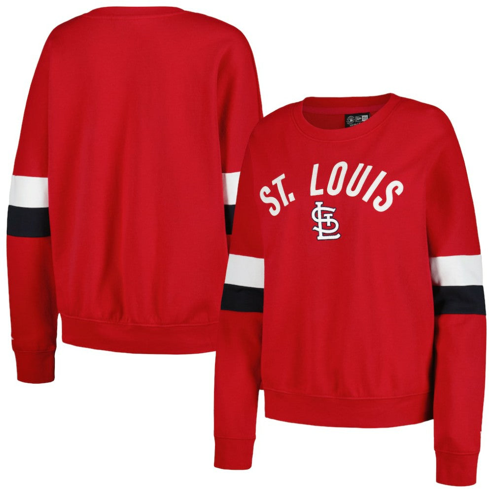 St. Louis Cardinals New Era Women's Game Day Crew Pullover Sweatshirt - Red - New Era on Sale