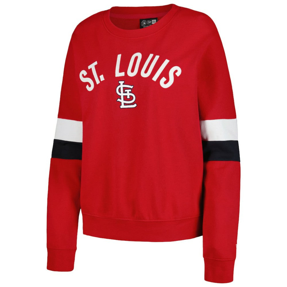 St. Louis Cardinals New Era Women's Game Day Crew Pullover Sweatshirt - Red - New Era on Sale