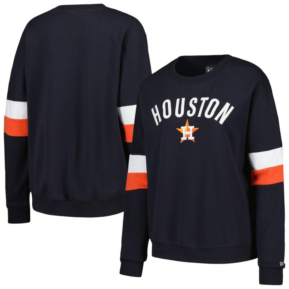 Houston Astros New Era Women's Game Day Crew Pullover Sweatshirt - Navy - New Era Discount