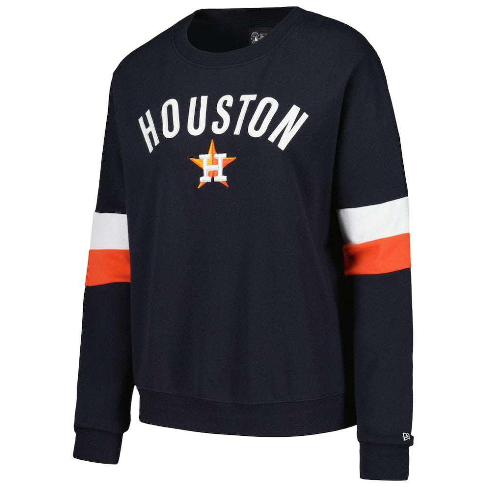 Houston Astros New Era Women's Game Day Crew Pullover Sweatshirt - Navy - New Era Discount