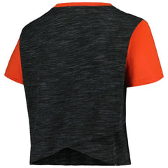 San Francisco Giants New Era Women's Plus Size Crossover Back Cropped T-Shirt - Black - New Era Sale