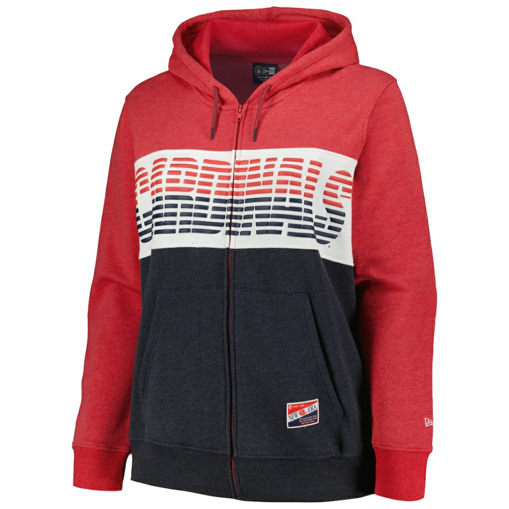 St. Louis Cardinals New Era Women's Plus Size Color Block Full-Zip Hoodie - Red - New Era Sale