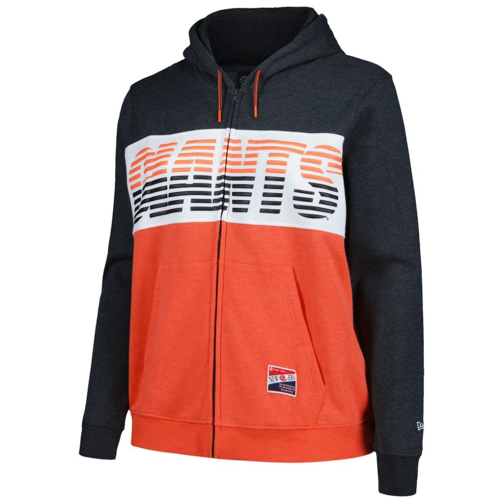 San Francisco Giants New Era Women's Plus Size Color Block Full-Zip Hoodie - Black - New Era Discount