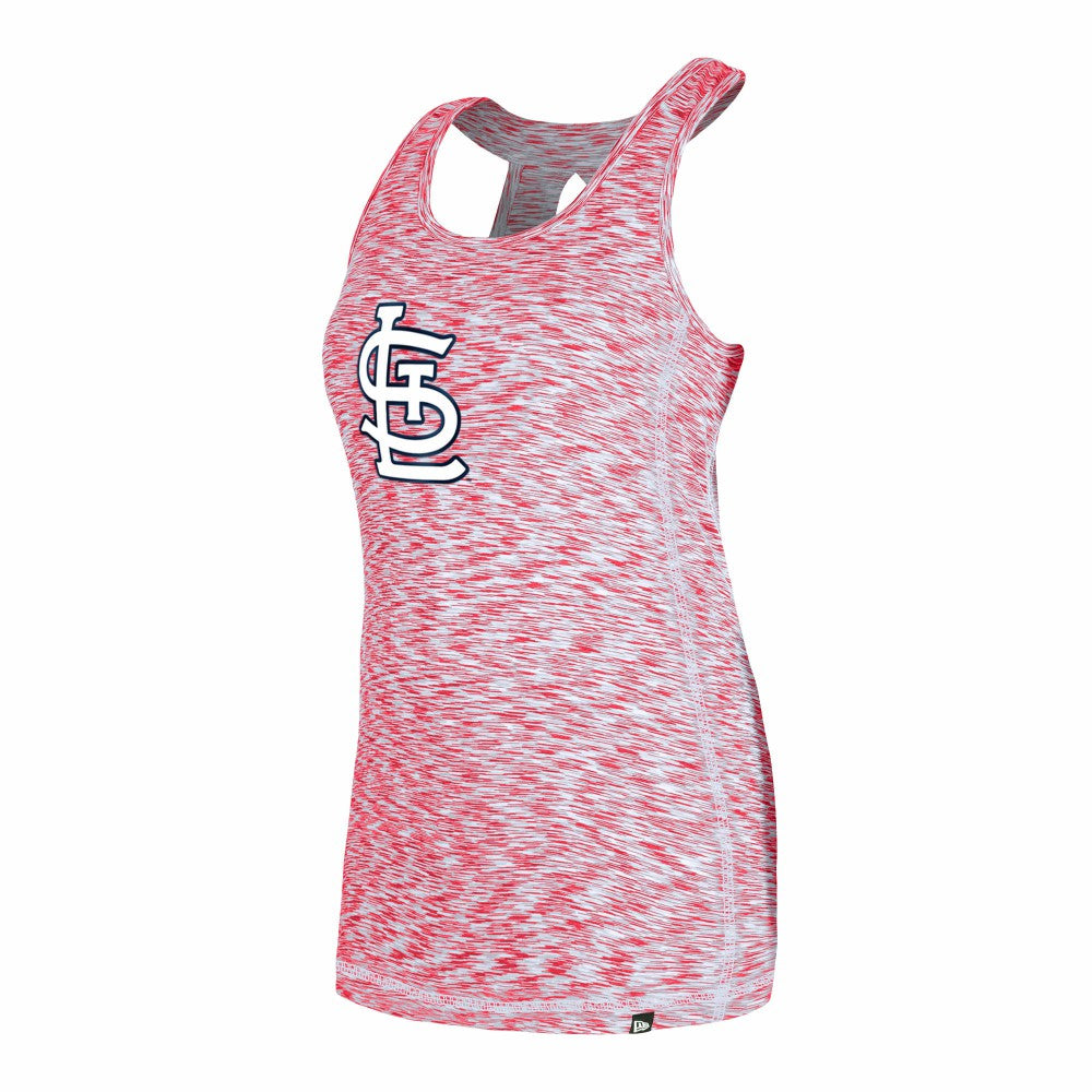 St. Louis Cardinals New Era Women's Space Dye Keyhole Back Tank Top - Red - New Era on Sale