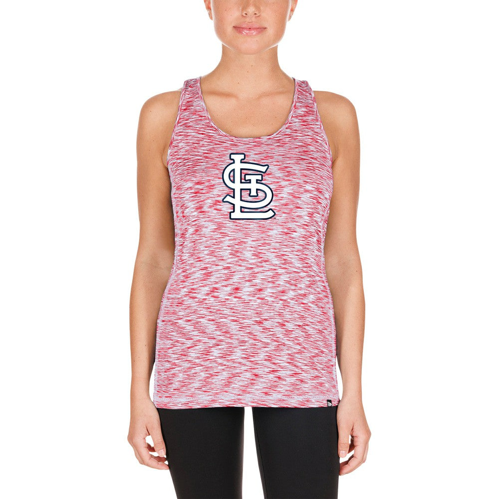 St. Louis Cardinals New Era Women's Space Dye Keyhole Back Tank Top - Red - New Era on Sale