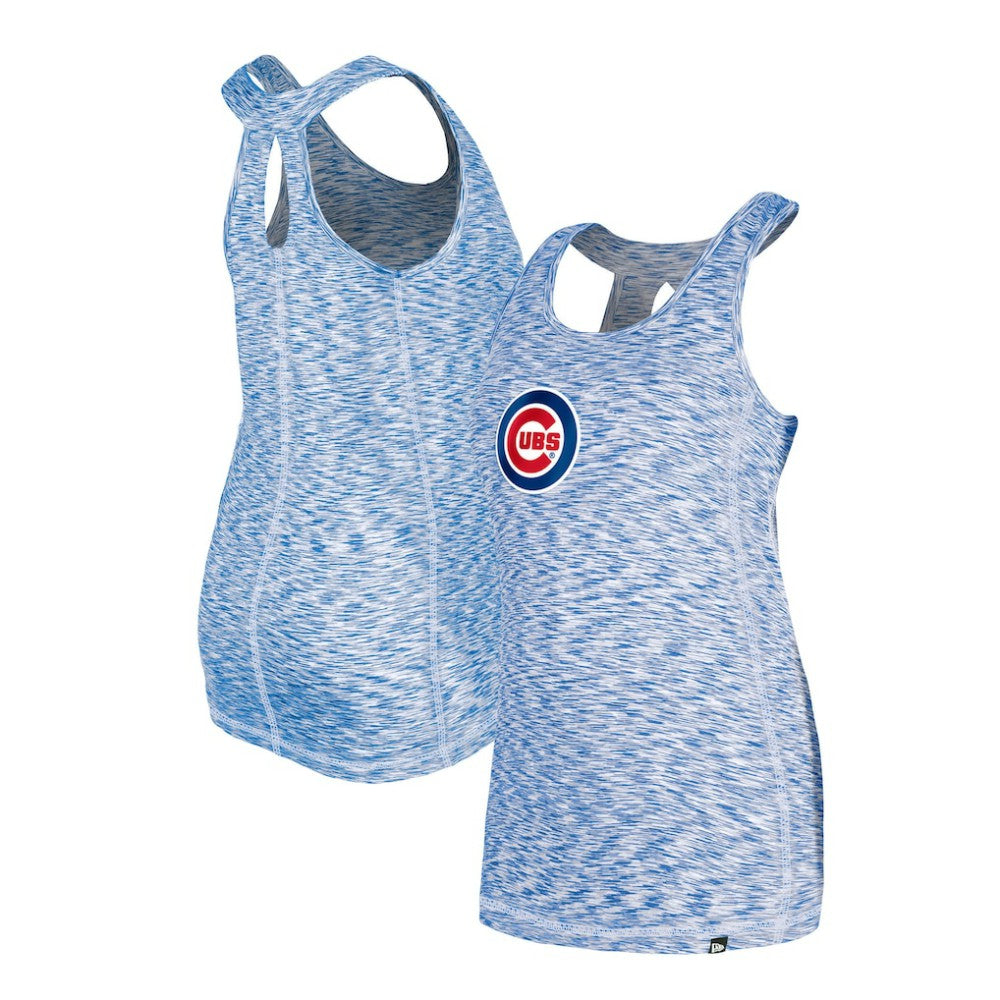 Chicago Cubs New Era Women's Space Dye Keyhole Back Tank Top - Royal - New Era Discount