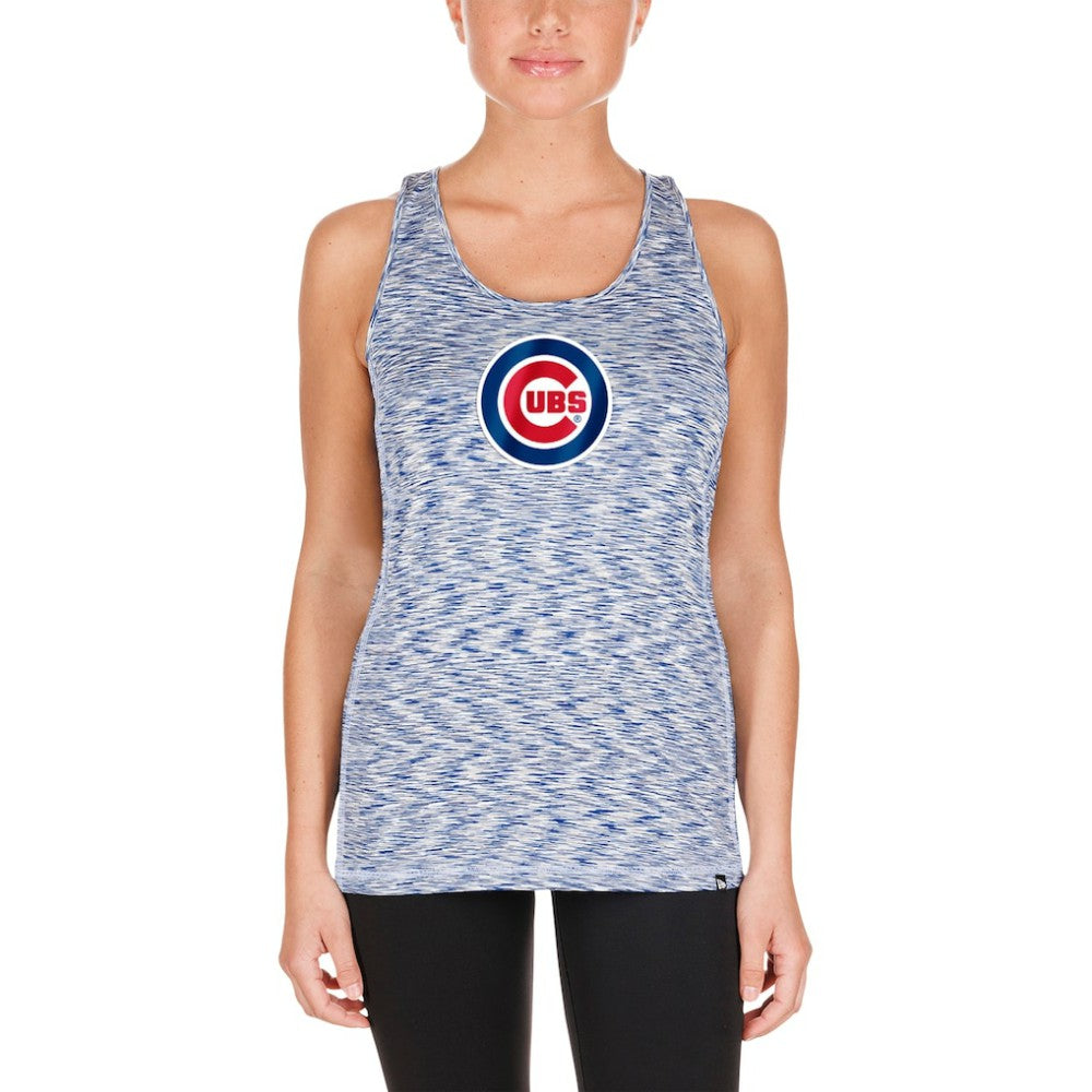 Chicago Cubs New Era Women's Space Dye Keyhole Back Tank Top - Royal - New Era Discount