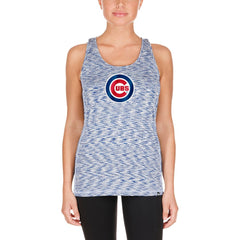 Chicago Cubs New Era Women's Space Dye Keyhole Back Tank Top - Royal - New Era Discount
