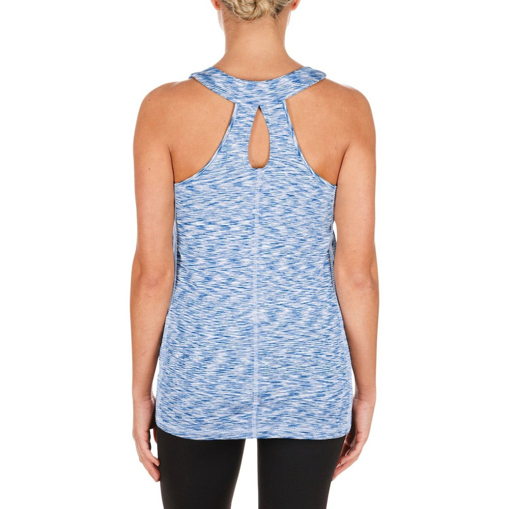 Chicago Cubs New Era Women's Space Dye Keyhole Back Tank Top - Royal - New Era Discount
