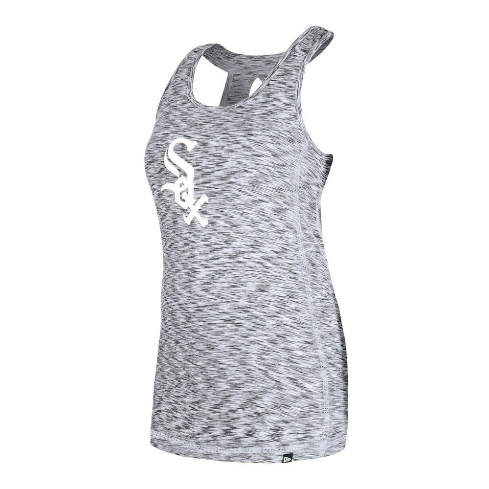 Chicago White Sox New Era Women's Space Dye Keyhole Back Tank Top - Black - New Era Online
