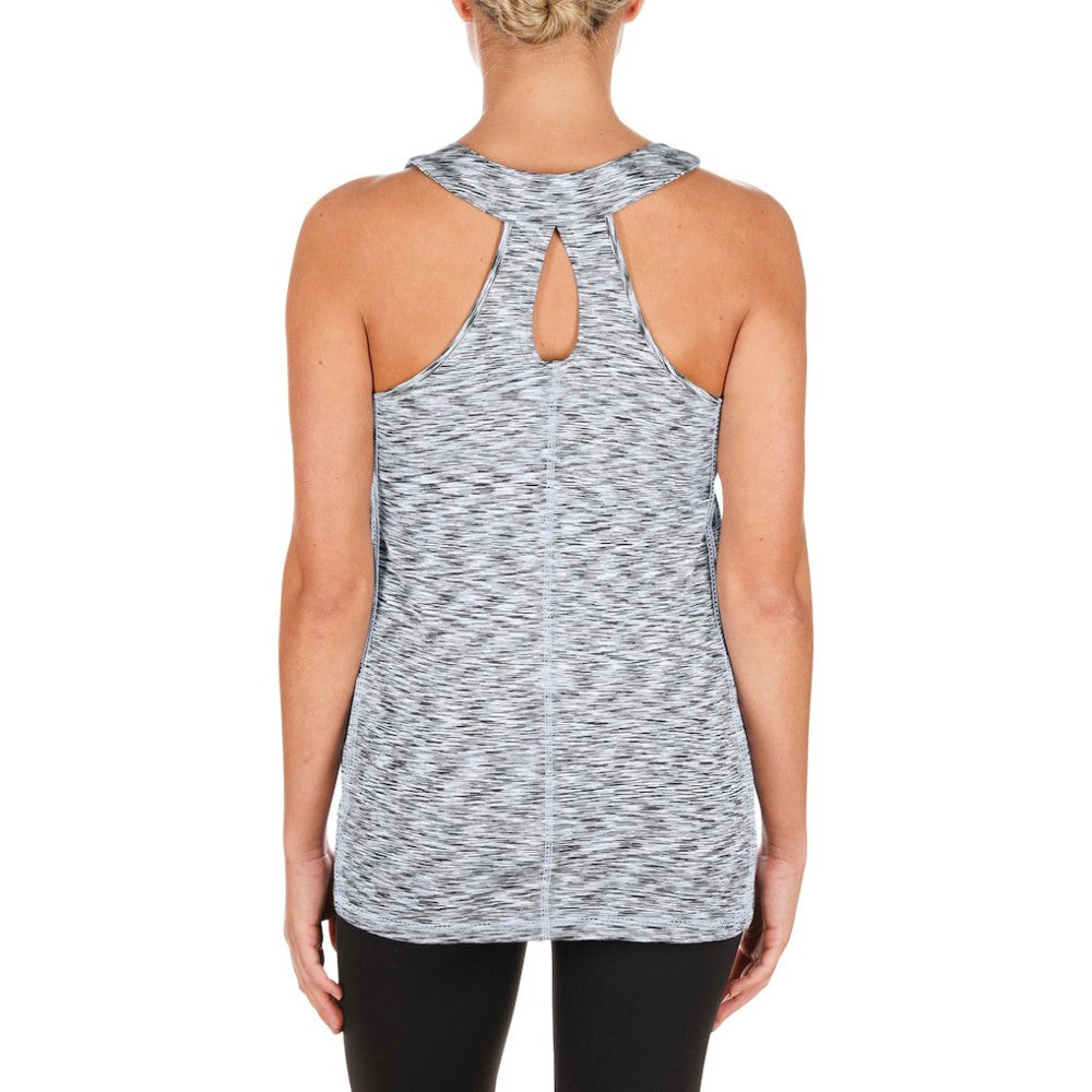 Chicago White Sox New Era Women's Space Dye Keyhole Back Tank Top - Black - New Era Online