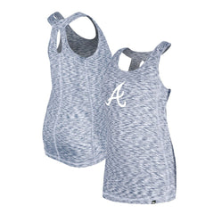 Atlanta Braves New Era Women's Space Dye Keyhole Back Tank Top - Navy - New Era Discount