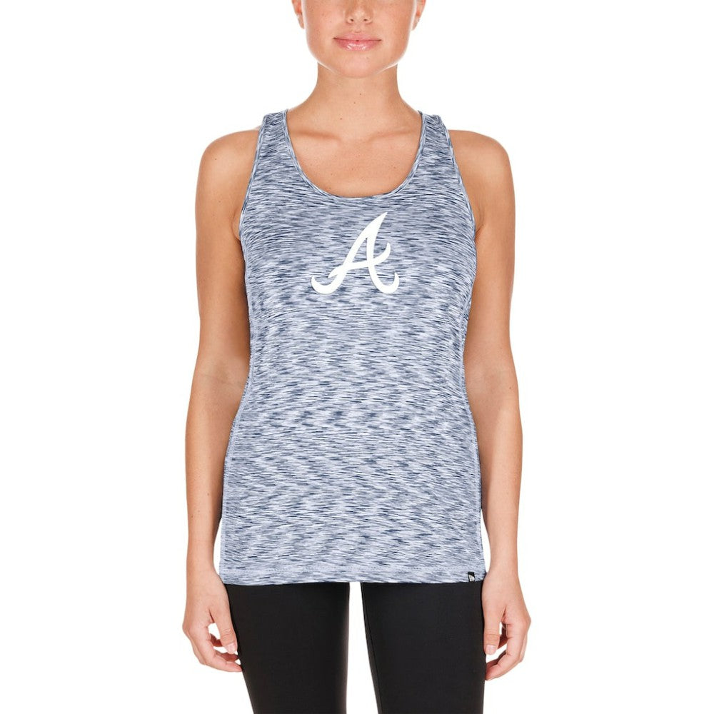 Atlanta Braves New Era Women's Space Dye Keyhole Back Tank Top - Navy - New Era Discount