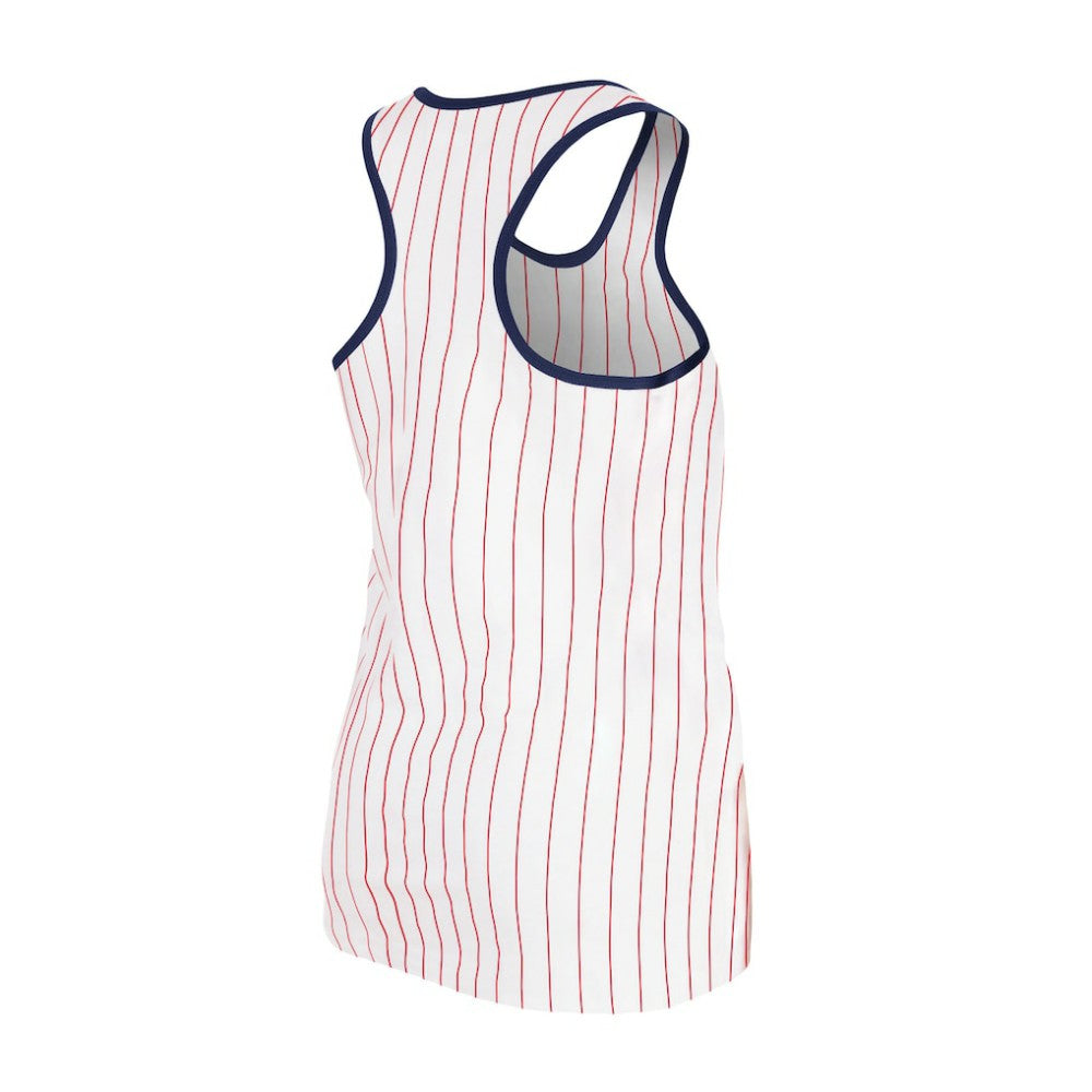 St. Louis Cardinals New Era Women's Sequin Pinstripe Racerback Tank Top - White - New Era Sale