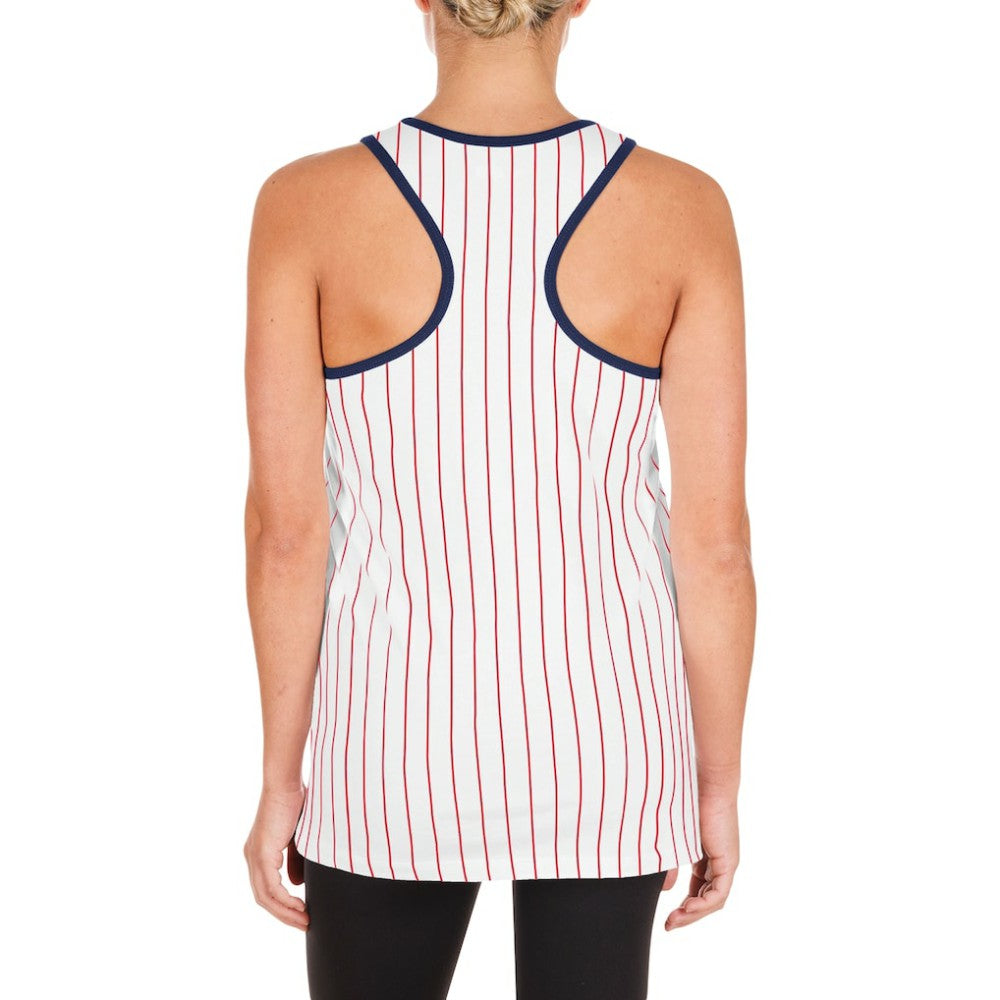 St. Louis Cardinals New Era Women's Sequin Pinstripe Racerback Tank Top - White - New Era Sale
