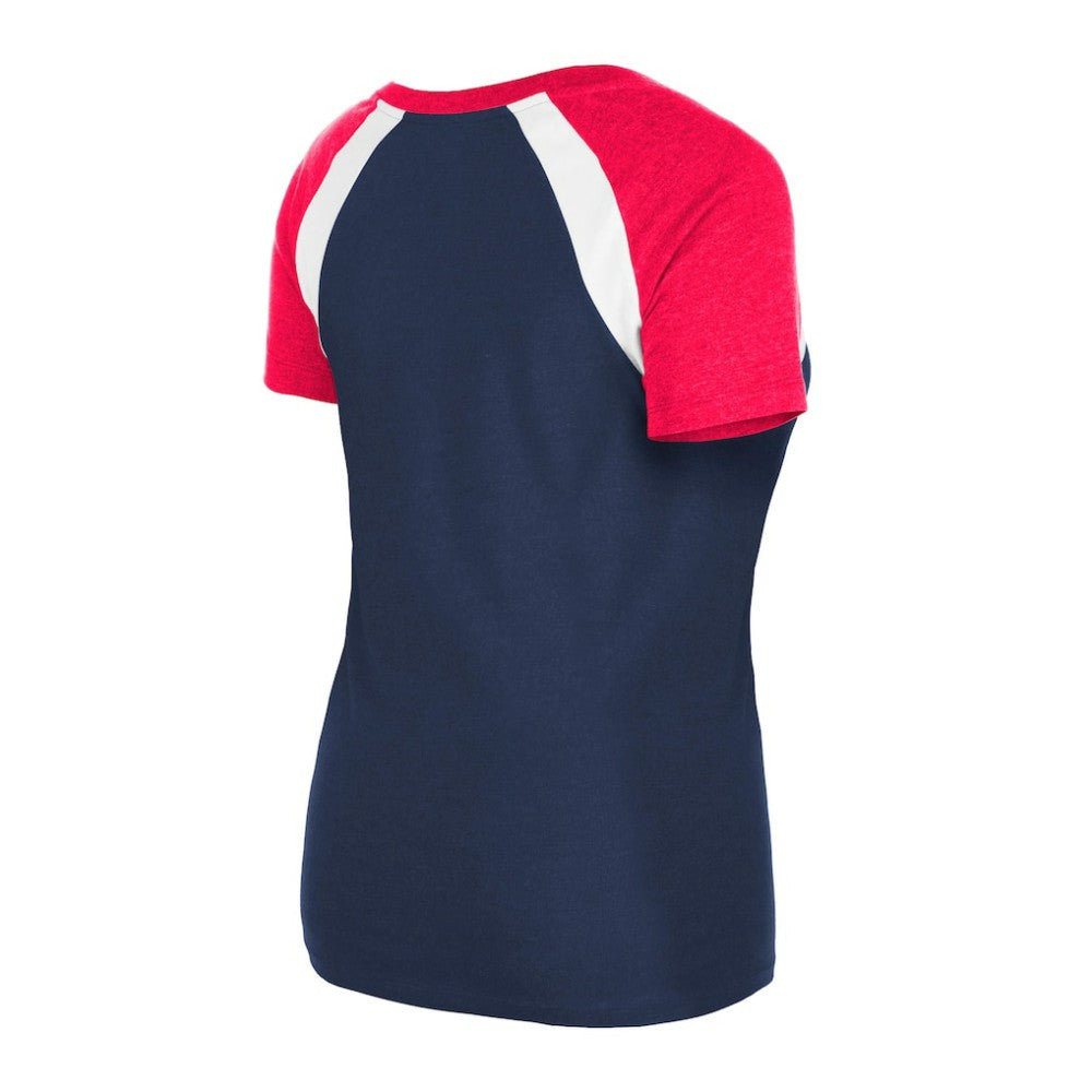 St. Louis Cardinals New Era Women's Heathered Raglan V-Neck T-Shirt - Navy - New Era Discount