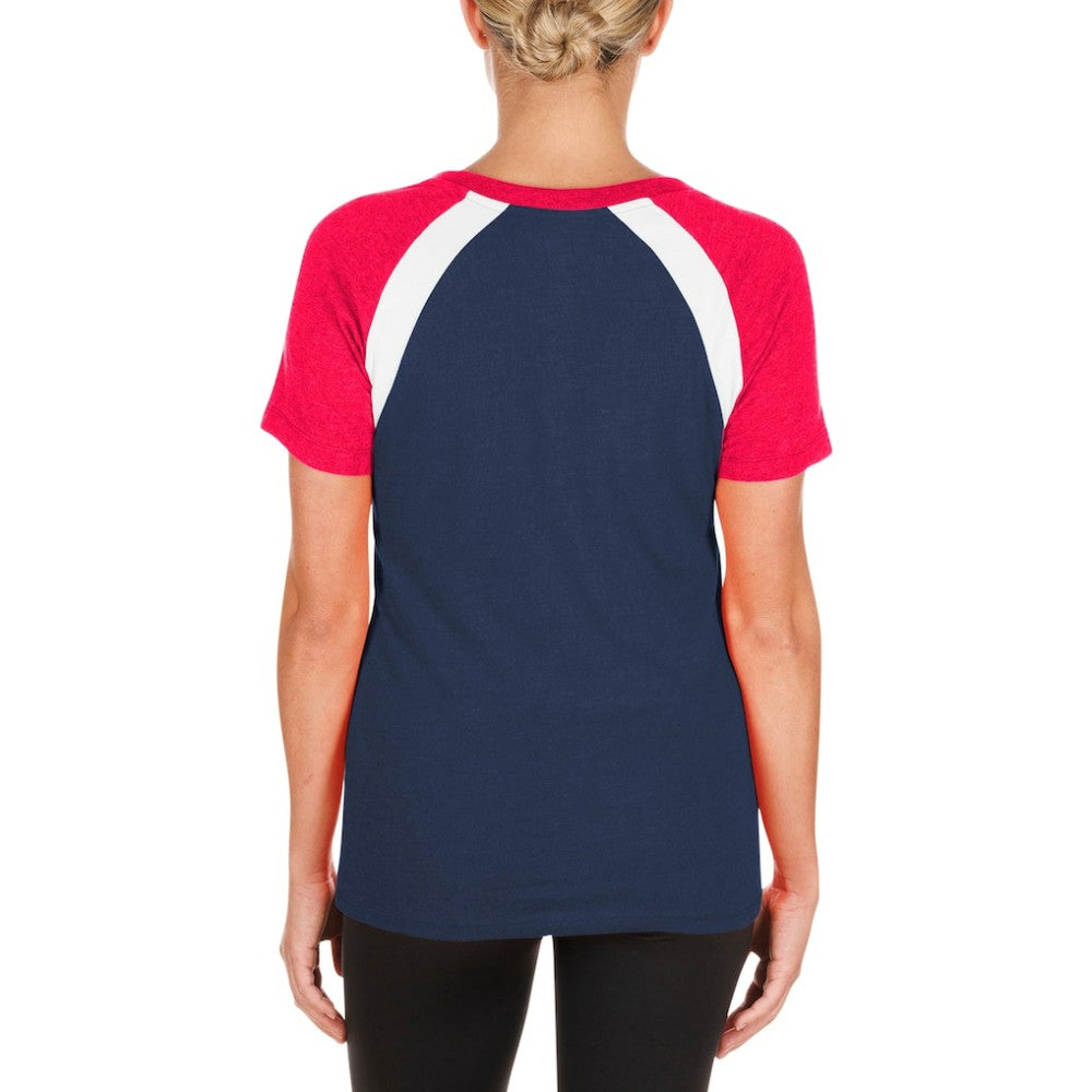 St. Louis Cardinals New Era Women's Heathered Raglan V-Neck T-Shirt - Navy - New Era Discount