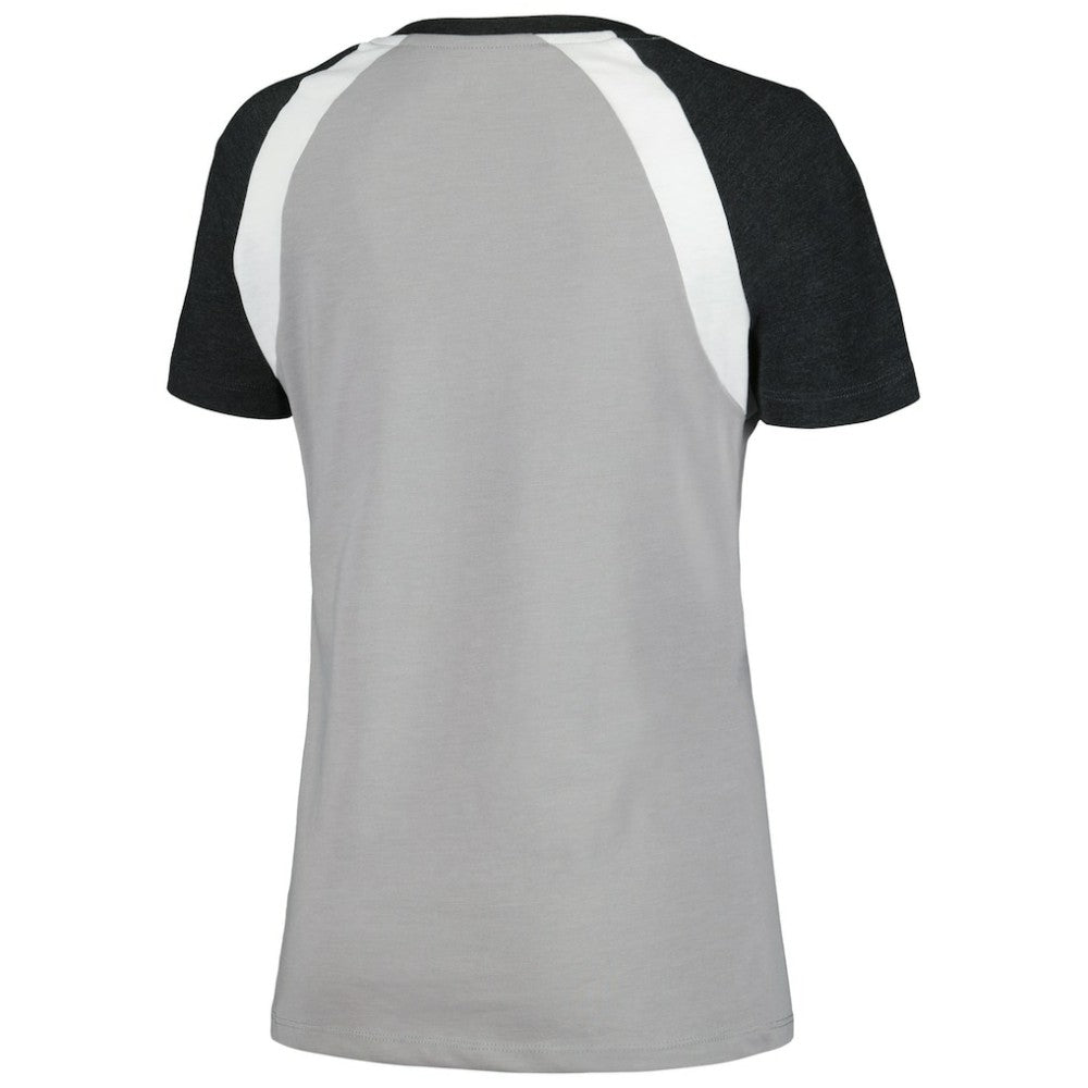 Chicago White Sox New Era Women's Heathered Raglan V-Neck T-Shirt - Gray - New Era Discount