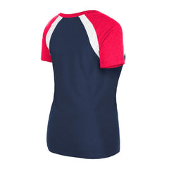 Los Angeles Angels New Era Women's Heathered Raglan V-Neck T-Shirt - Navy - New Era Sale