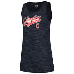 Cleveland Guardians New Era Women's Space-Dye Active Tank Top - Navy - New Era Lifestyle
