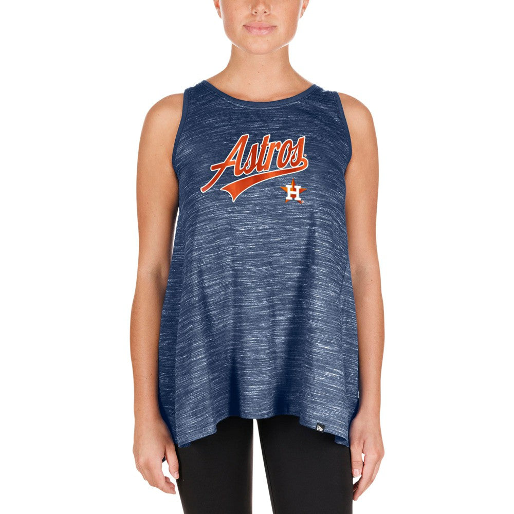 Houston Astros New Era Women's Space-Dye Active Tank Top - Navy - New Era Sale