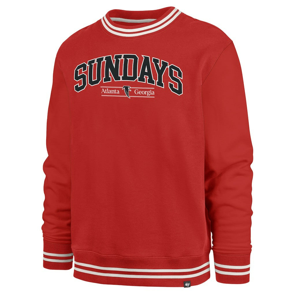 47 brand Atlanta Falcons '47 Sundays Clubhouse View Sierra Fleece Pullover Sweatshirt Red