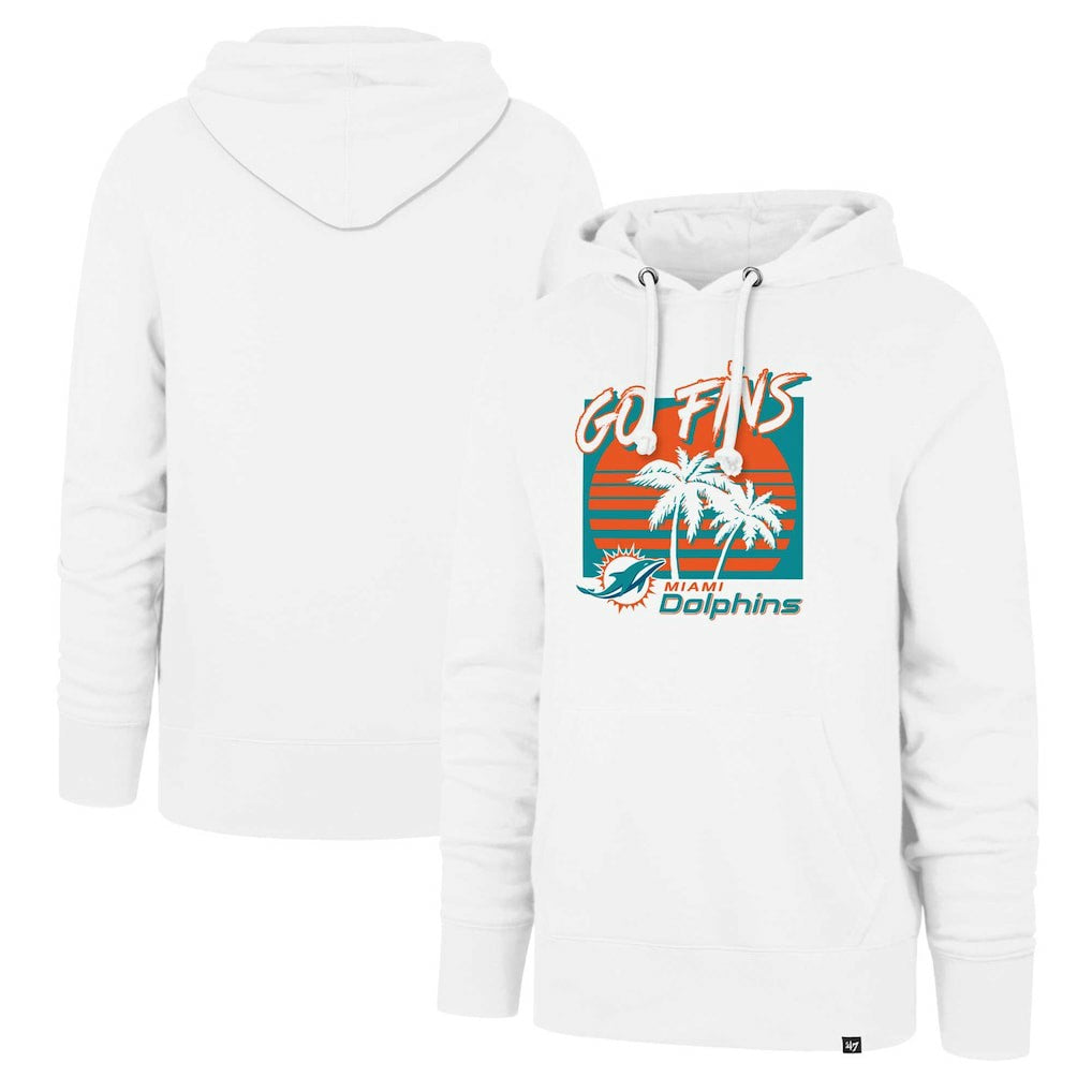 47 brand Miami Dolphins '47 Go Fins Regional Headline Pullover Hoodie White
