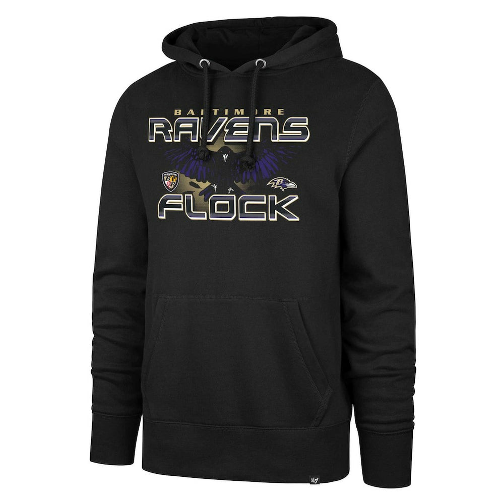 47 brand Baltimore Ravens '47 Ravens Flock Regional Headline Pullover Hoodie Black